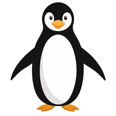 Under the Sea Theme Penguin Transparent Sticker